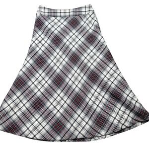 Plaid Midi Skirt A Line Lined Knee‎ Length Traditional Holiday Womens 10